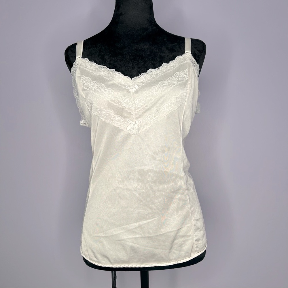 White Coquette Lace Slip Top